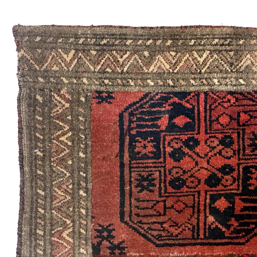 Afghan Patchwork Rug 4' 1" x 5' 11" Hand-Knotted | No. AL400069