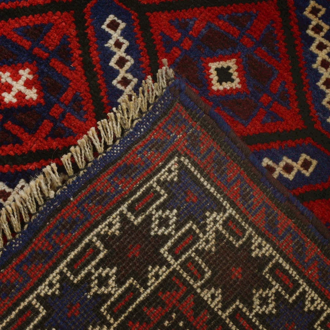 Afghan Baluchi Rug 2' 9" x 4' 6" Hand-Knotted | No. AL40042