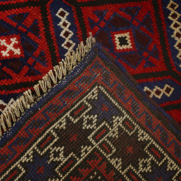 Afghan Baluchi Rug 2' 9" x 4' 6" Hand-Knotted | No. AL40042