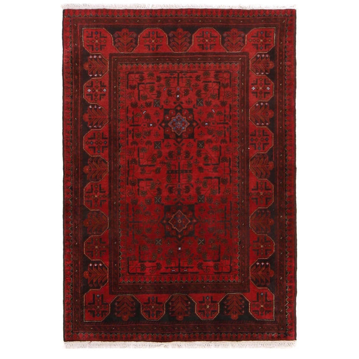 Afghan Khal Mohammadi Rug 3' 6" x 4' 11" Hand-Knotted | No. AL40060