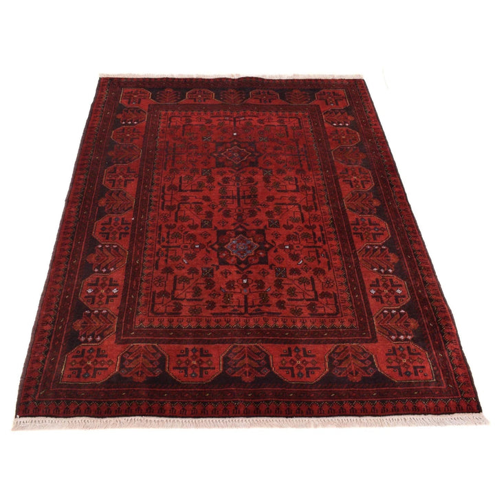 Afghan Khal Mohammadi Rug 3' 6" x 4' 11" Hand-Knotted | No. AL40060