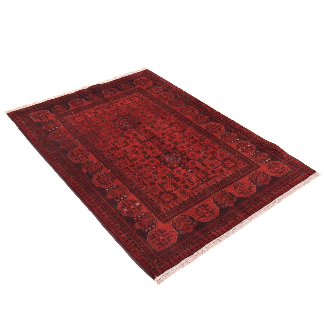 Afghan Khal Mohammadi Rug 3' 6" x 4' 11" Hand-Knotted | No. AL40060