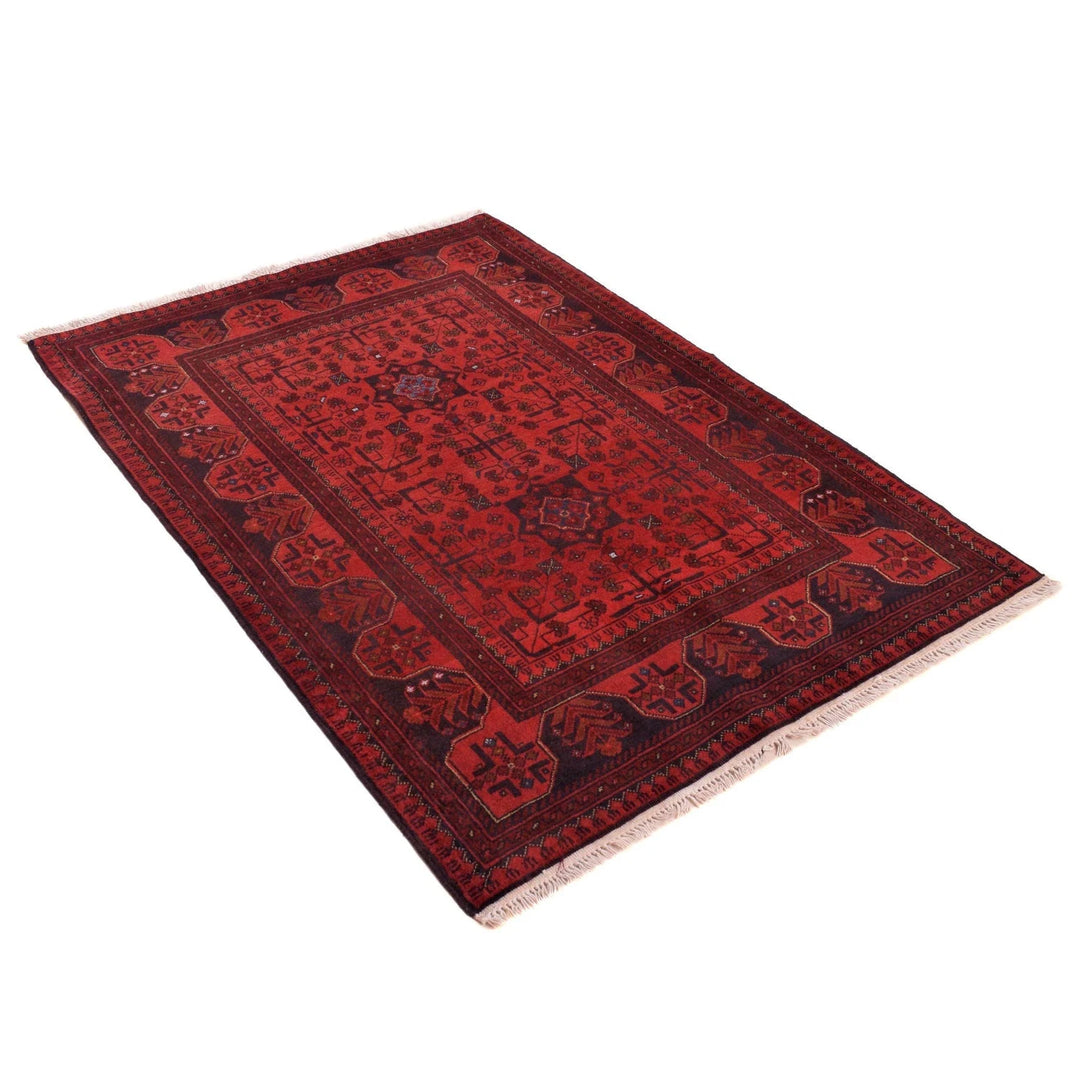 Afghan Khal Mohammadi Rug 3' 6" x 4' 11" Hand-Knotted | No. AL40060