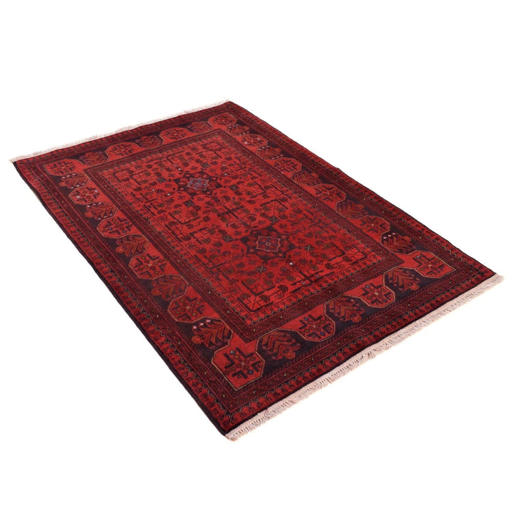 Afghan Khal Mohammadi Rug 3' 6" x 4' 11" Hand-Knotted | No. AL40060