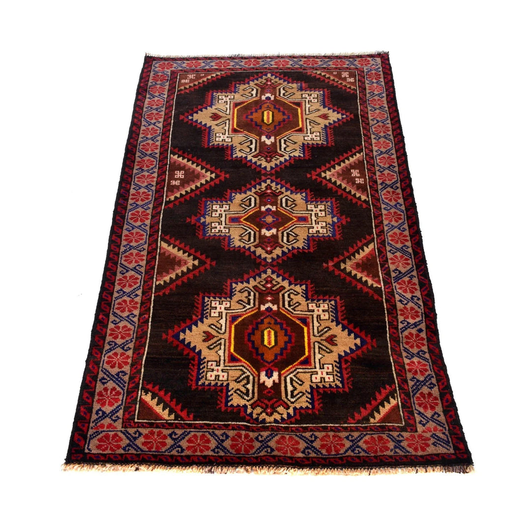 Afghan Baluchi Rug 3' 1" x 5' 10" Hand-Knotted | No. AL40103