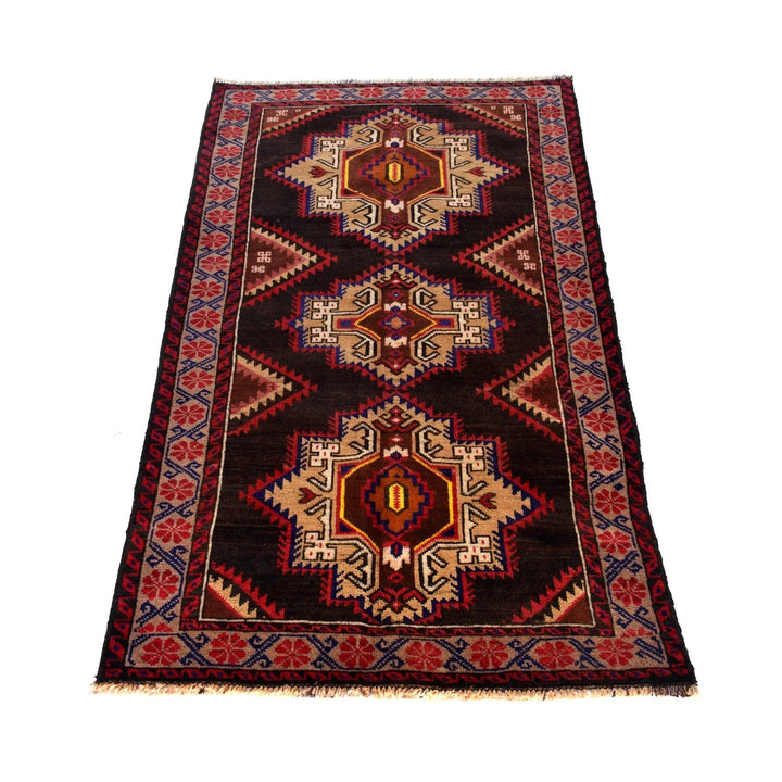 Afghan Baluchi Rug 3' 1" x 5' 10" Hand-Knotted | No. AL40103