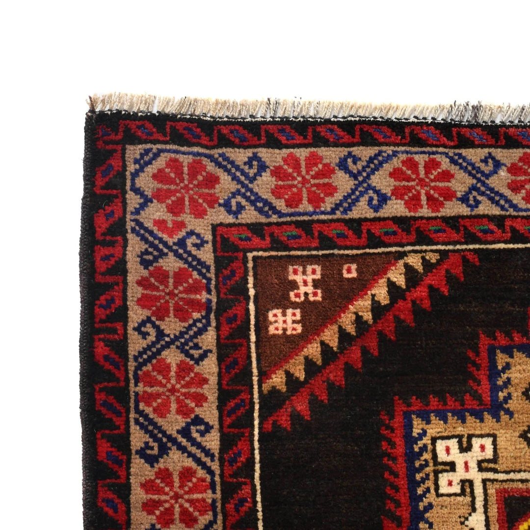 Afghan Baluchi Rug 3' 1" x 5' 10" Hand-Knotted | No. AL40103