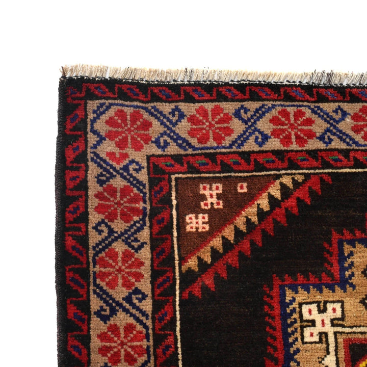 Afghan Baluchi Rug 3' 1" x 5' 10" Hand-Knotted | No. AL40103