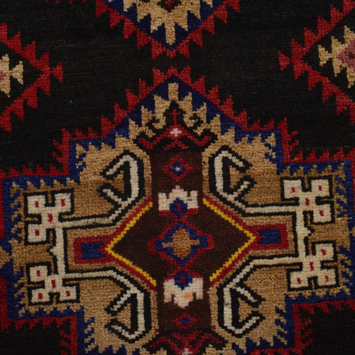 Afghan Baluchi Rug 3' 1" x 5' 10" Hand-Knotted | No. AL40103