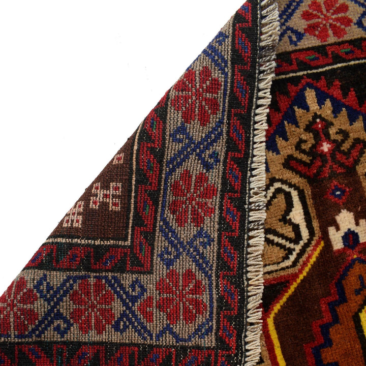 Afghan Baluchi Rug 3' 1" x 5' 10" Hand-Knotted | No. AL40103