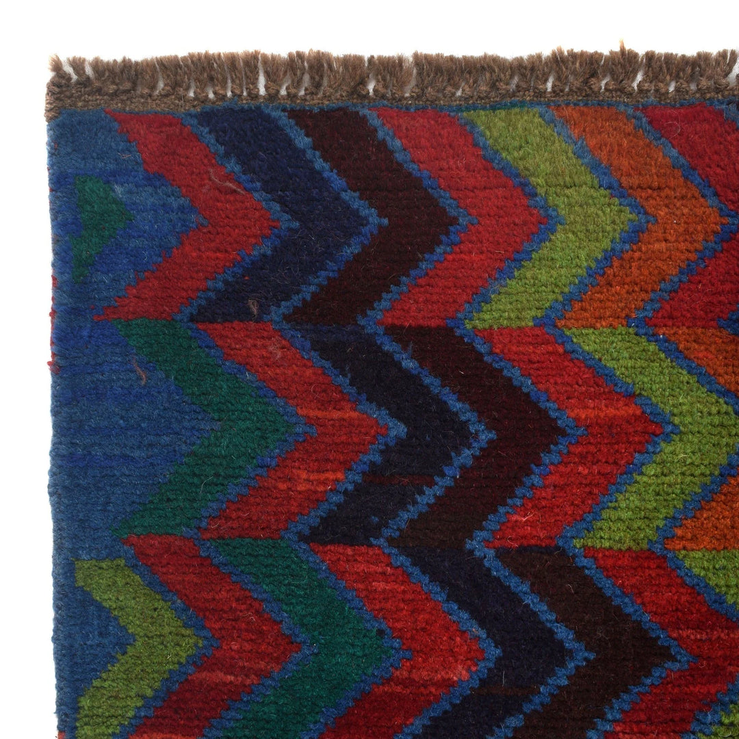 Afghan Baluchi Rug 3'8" x 6'1" Hand-Knotted | No. AL40129
