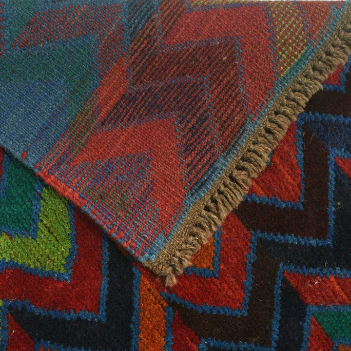 Afghan Baluchi Rug 3'8" x 6'1" Hand-Knotted | No. AL40129