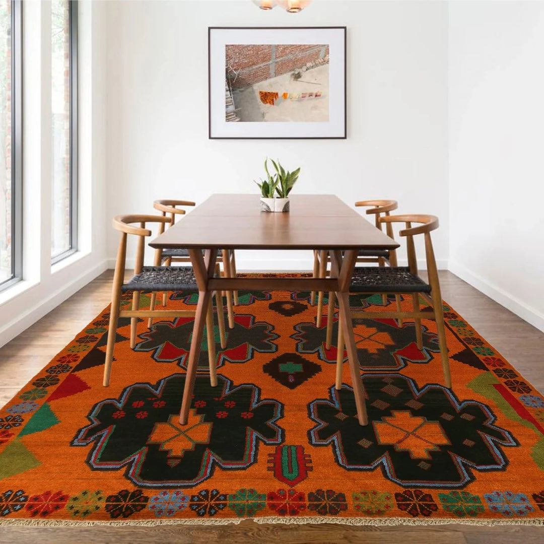 Afghan Baluchi Rug 6' 2" x 8' 5" Hand-Knotted | No. AL40135