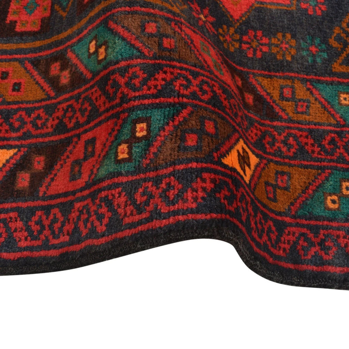 Afghan Baluchi Rug 3' 0" x 4' 7" Hand-Knotted | No. AL40164
