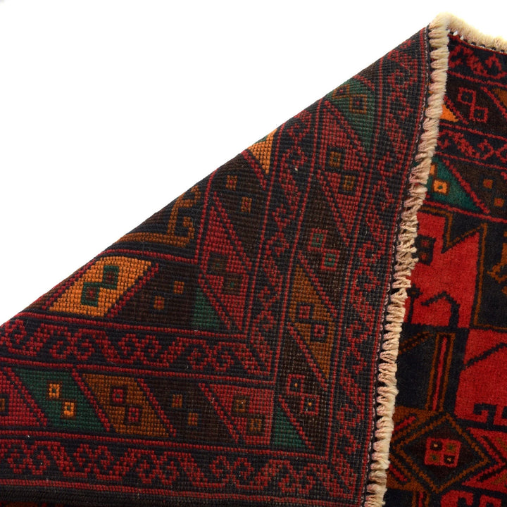 Afghan Baluchi Rug 3' 0" x 4' 7" Hand-Knotted | No. AL40164