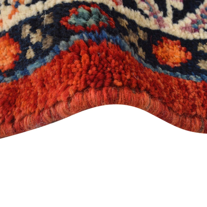 Red Afghan Shirazi Rug 5' 7" x 7' 7" Hand-Knotted | No. AL40342