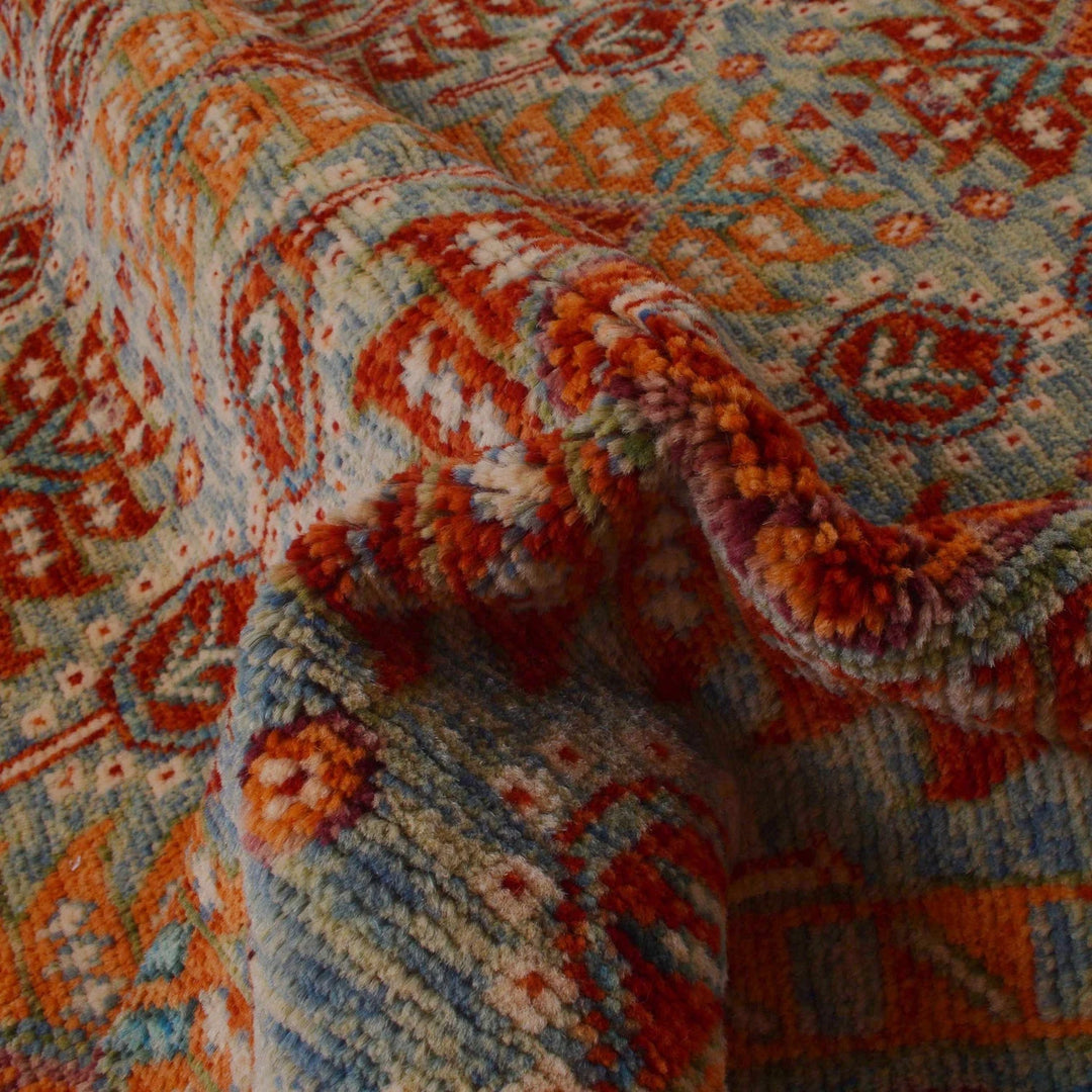 Afghan Oushak Rug 6' 8" x 9' 9" Hand-Knotted | No. AL40384
