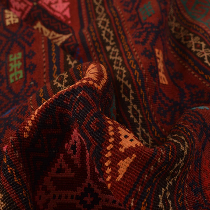 Afghan Laghari Kilim 4' 11" x 7' 10" Flat-Weave | No. AL40400