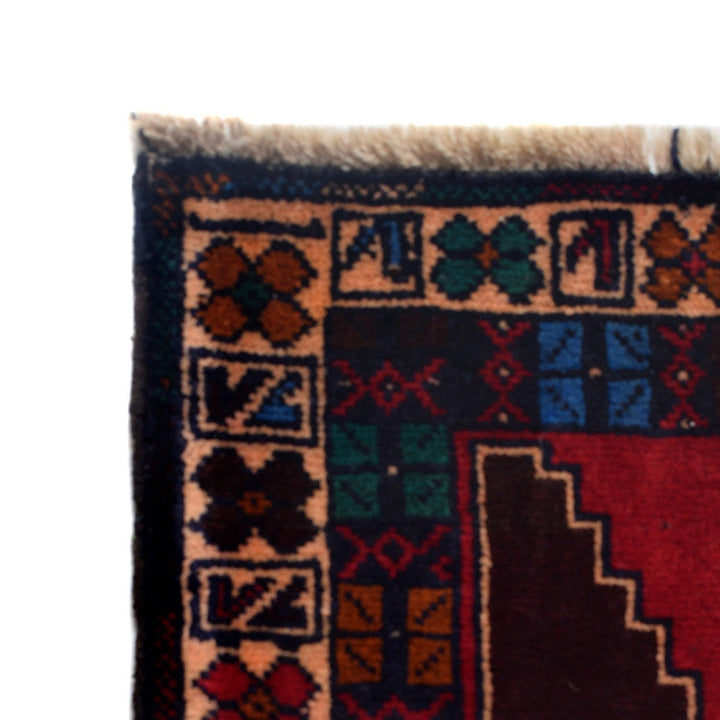Afghan Baluchi Rug 2' 10" x 4' 10" Hand-Knotted | No. AL40414