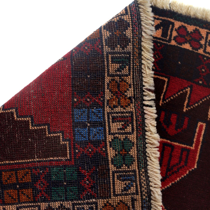 Afghan Baluchi Rug 2' 10" x 4' 10" Hand-Knotted | No. AL40414