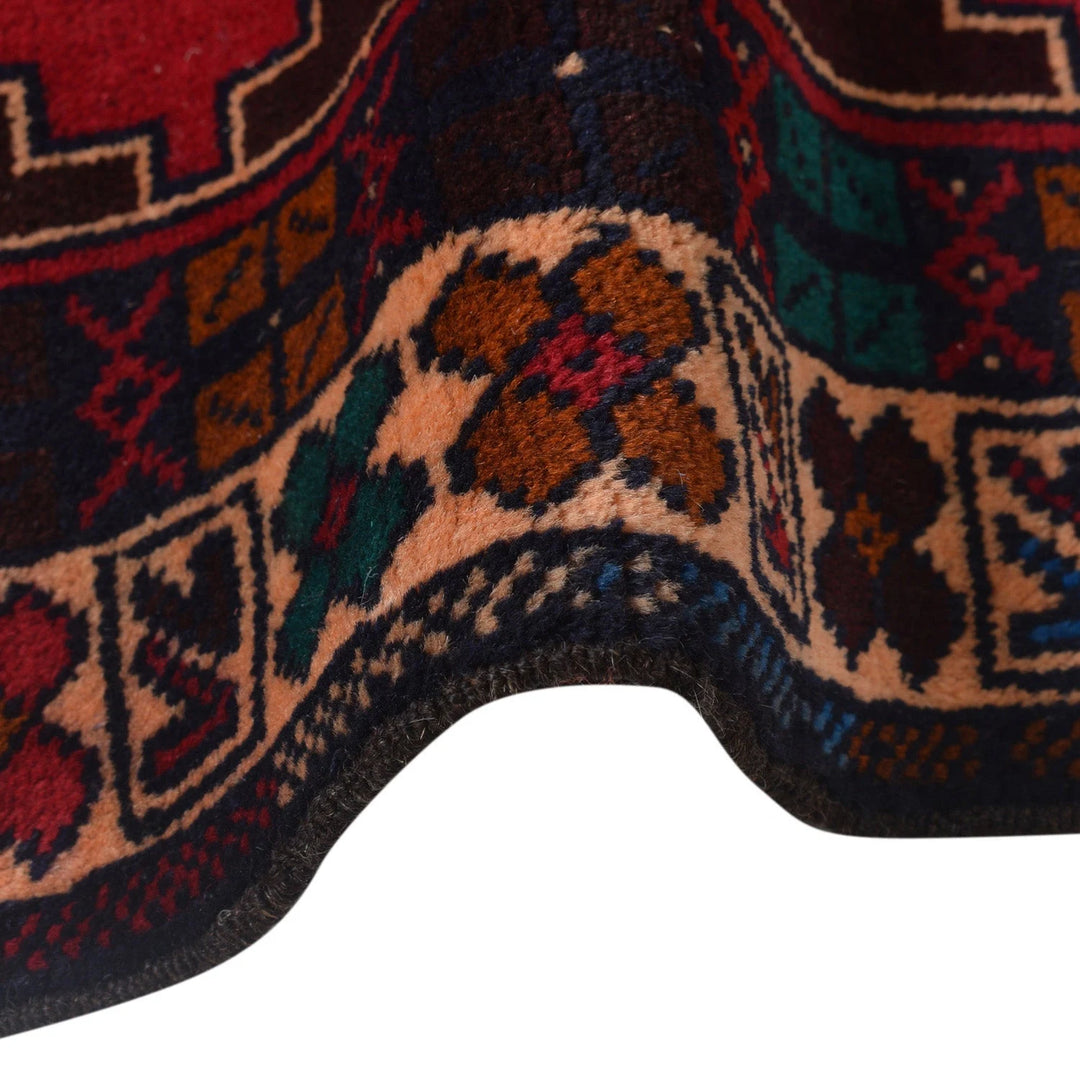 Afghan Baluchi Rug 2' 10" x 4' 10" Hand-Knotted | No. AL40414