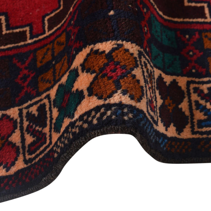 Afghan Baluchi Rug 2' 10" x 4' 10" Hand-Knotted | No. AL40414