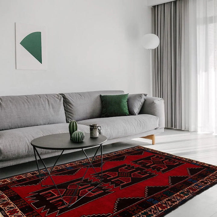 Afghan Baluchi Rug 2' 10" x 4' 10" Hand-Knotted | No. AL40414