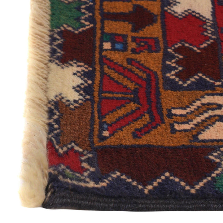 Afghan Baluchi Rug 2' 9" x 4' 6" Hand-Knotted | No. AL40453