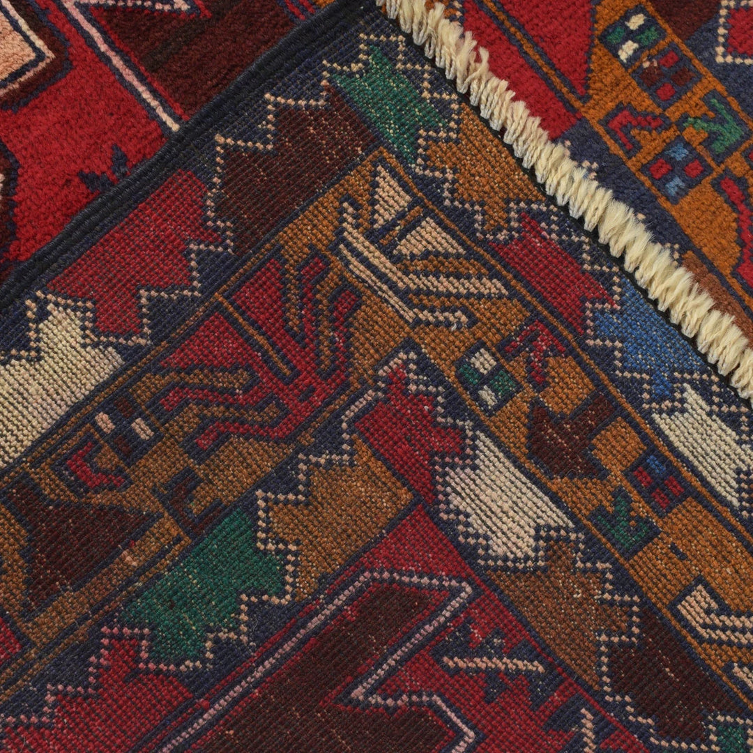 Afghan Baluchi Rug 2' 9" x 4' 6" Hand-Knotted | No. AL40453