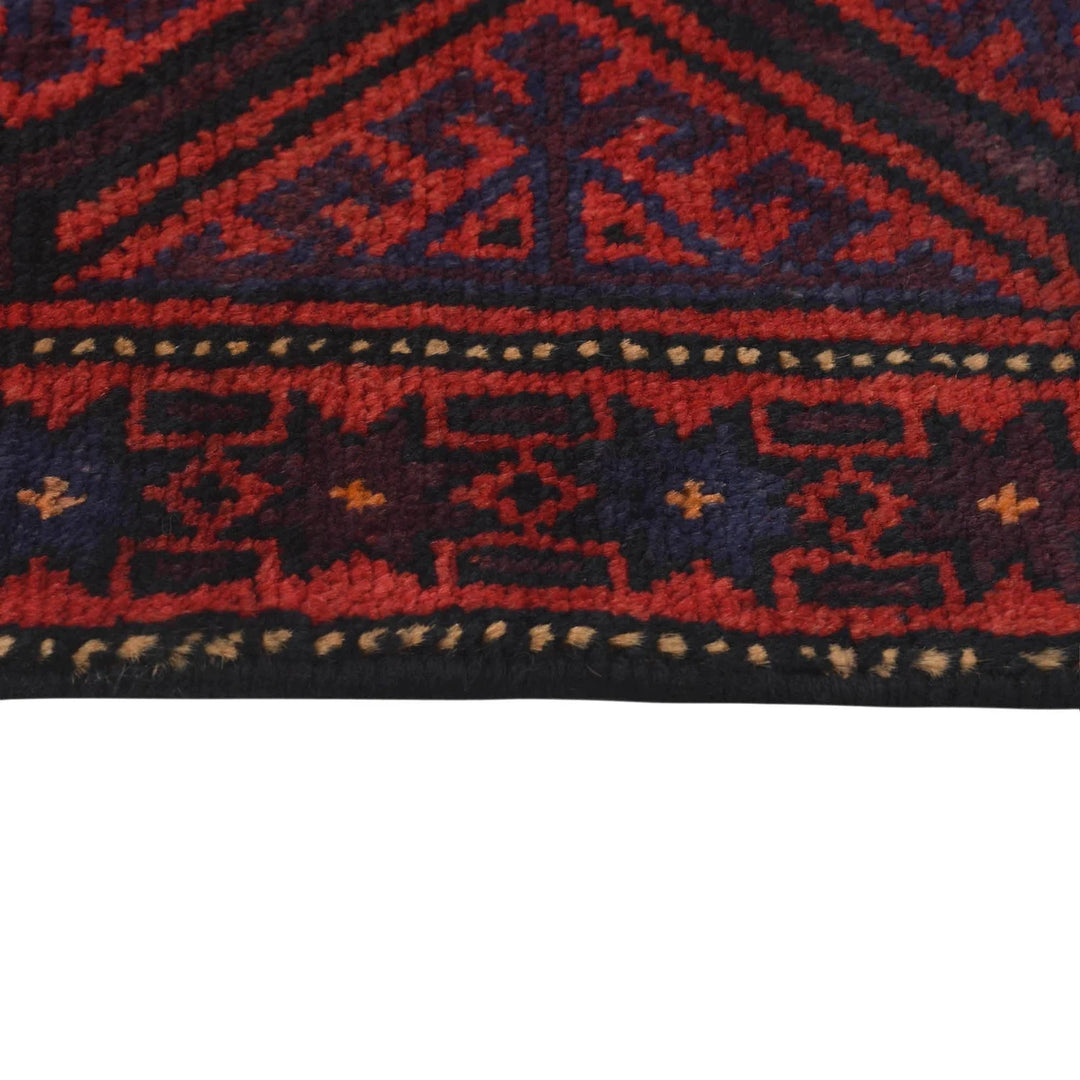 Afghan Baluchi Rug 2' 7" x 5' 7" Hand-Knotted | No. AL40461
