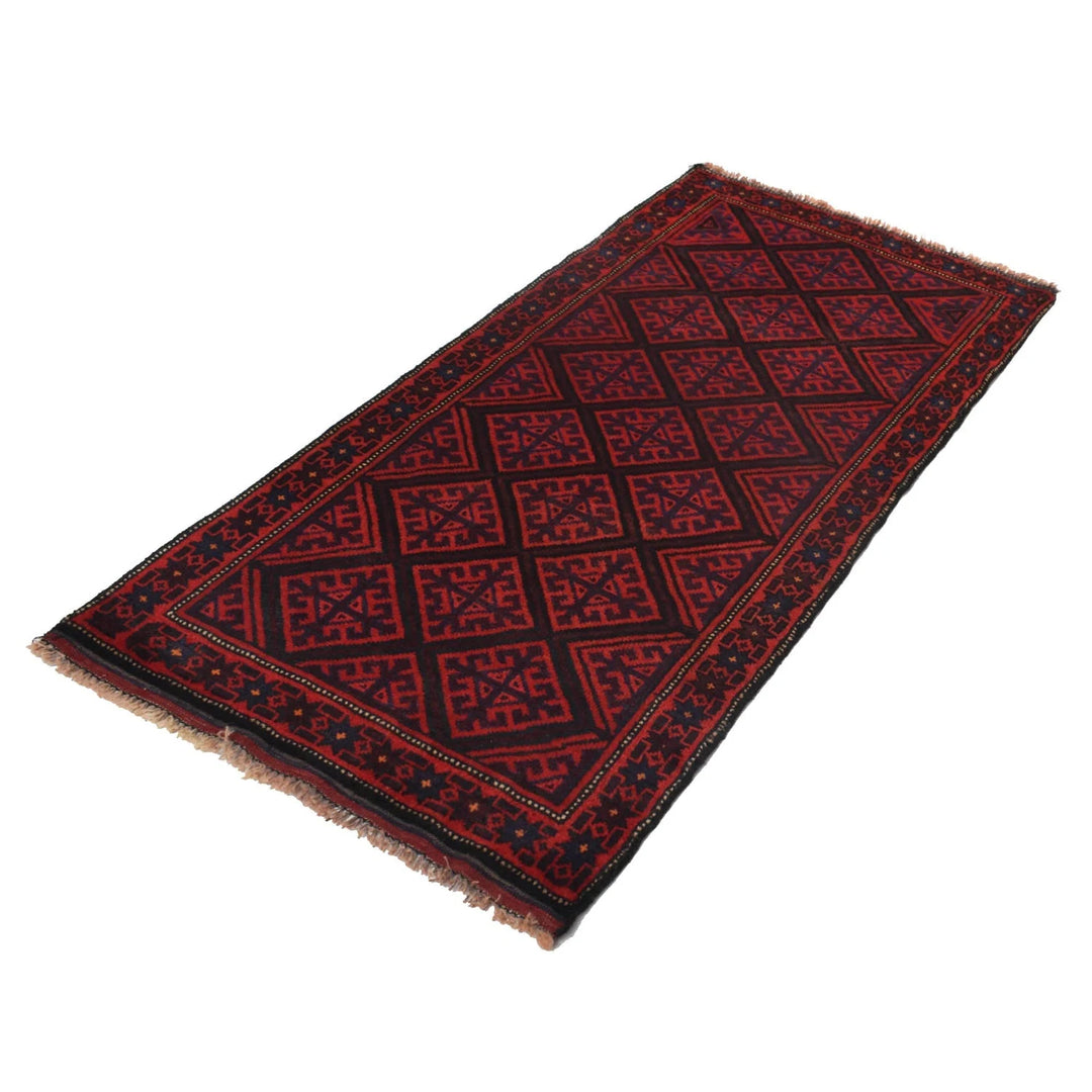 Afghan Baluchi Rug 2' 7" x 5' 7" Hand-Knotted | No. AL40461
