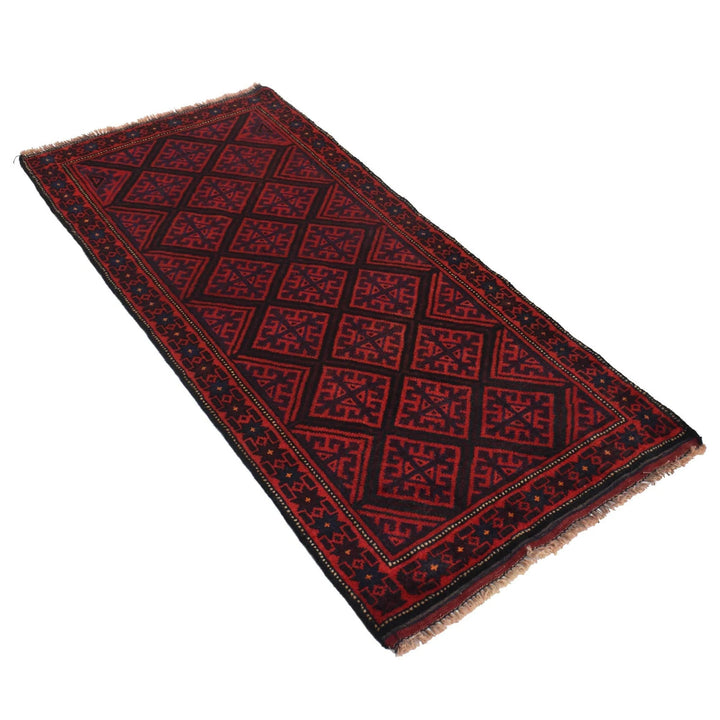 Afghan Baluchi Rug 2' 7" x 5' 7" Hand-Knotted | No. AL40461