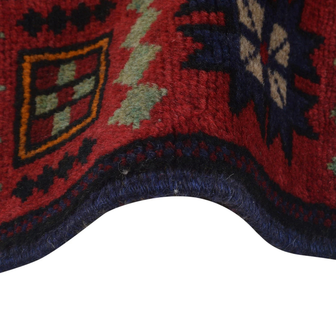 Afghan Pictorial Rug 4' 3" x 5' 7" Hand-Knotted | No. AL40492