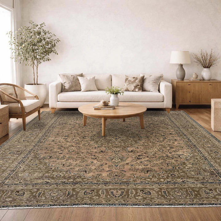 Multicolor Kashan Rug 9' 6" x 12' 3" Hand-Knotted | No. AL40500