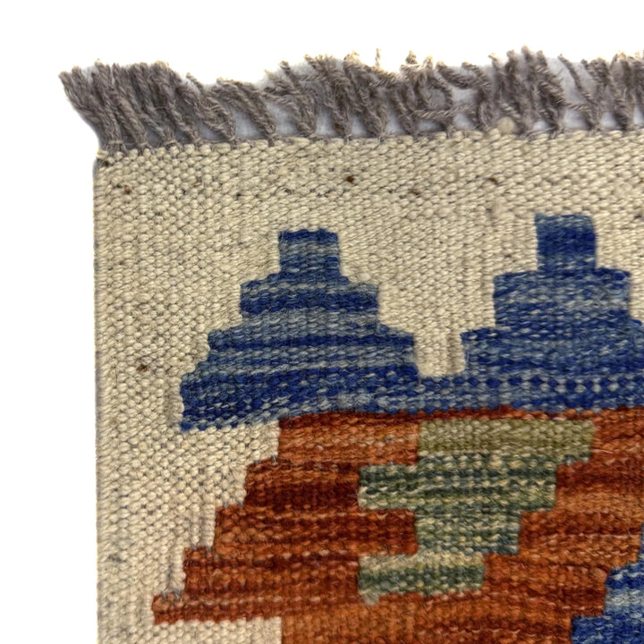 Multicolor Afghan Vegetable Kilim Rug 2' 7" x 4' 1" Flat-Weave | No. AL40561