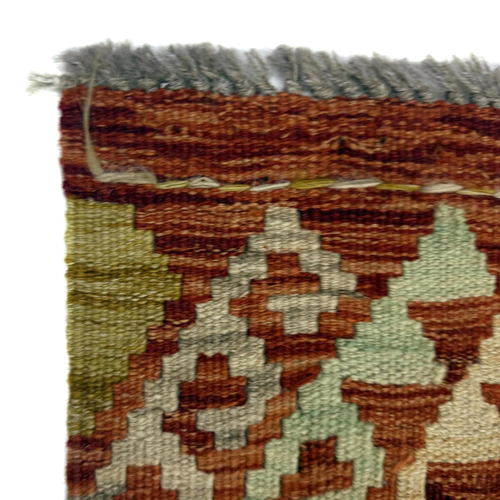 Afghan Vegetable Kilim Rug 3' 1" x 10' 0" Flat-Weave | No. AL407727