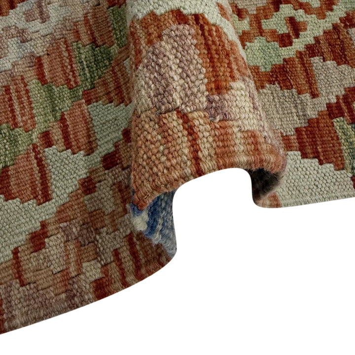 Afghan Vegetable Kilim Rug 3' 1" x 10' 0" Flat-Weave | No. AL407727