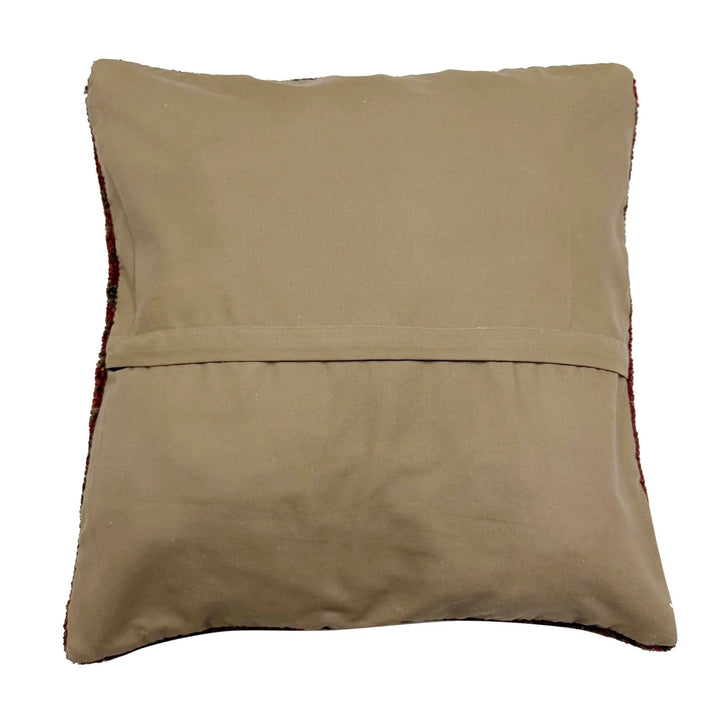 Afghan Overdyed Cushion Cover 1' 5" x 1' 5" Hand-Knotted | No. AL408640
