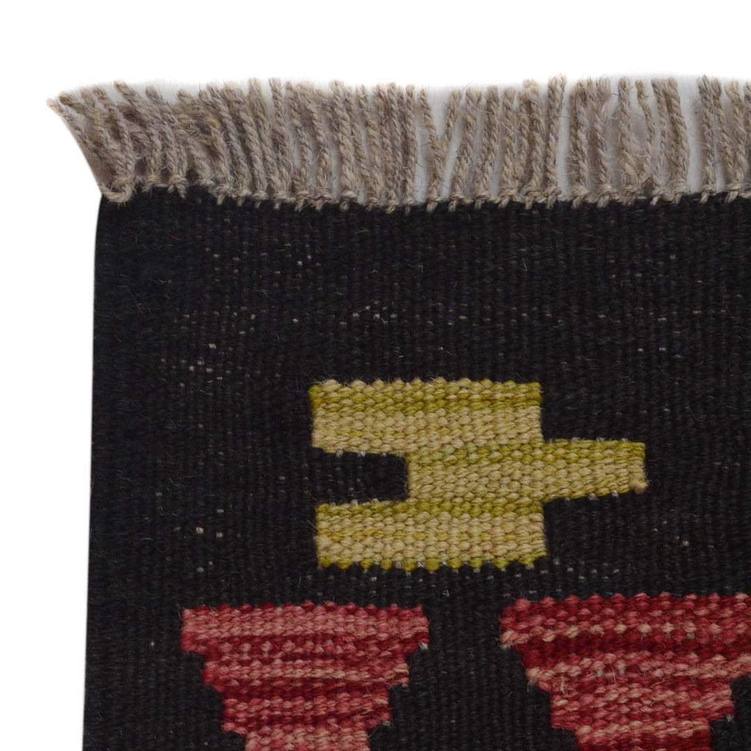 Afghan Vegetable Kelim Rug 5' 1" x 6' 4" Flat-Weave | No. AL40874