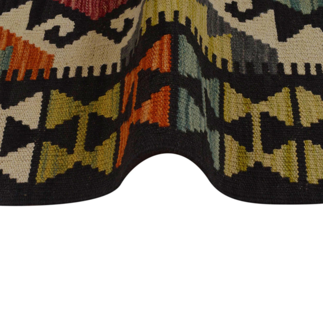 Afghan Vegetable Kelim Rug 5' 1" x 6' 4" Flat-Weave | No. AL40874
