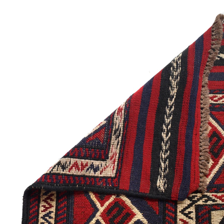 Afghan Kilim Rug 6'4" x 8'7" Flat-Weave | No. AL40885