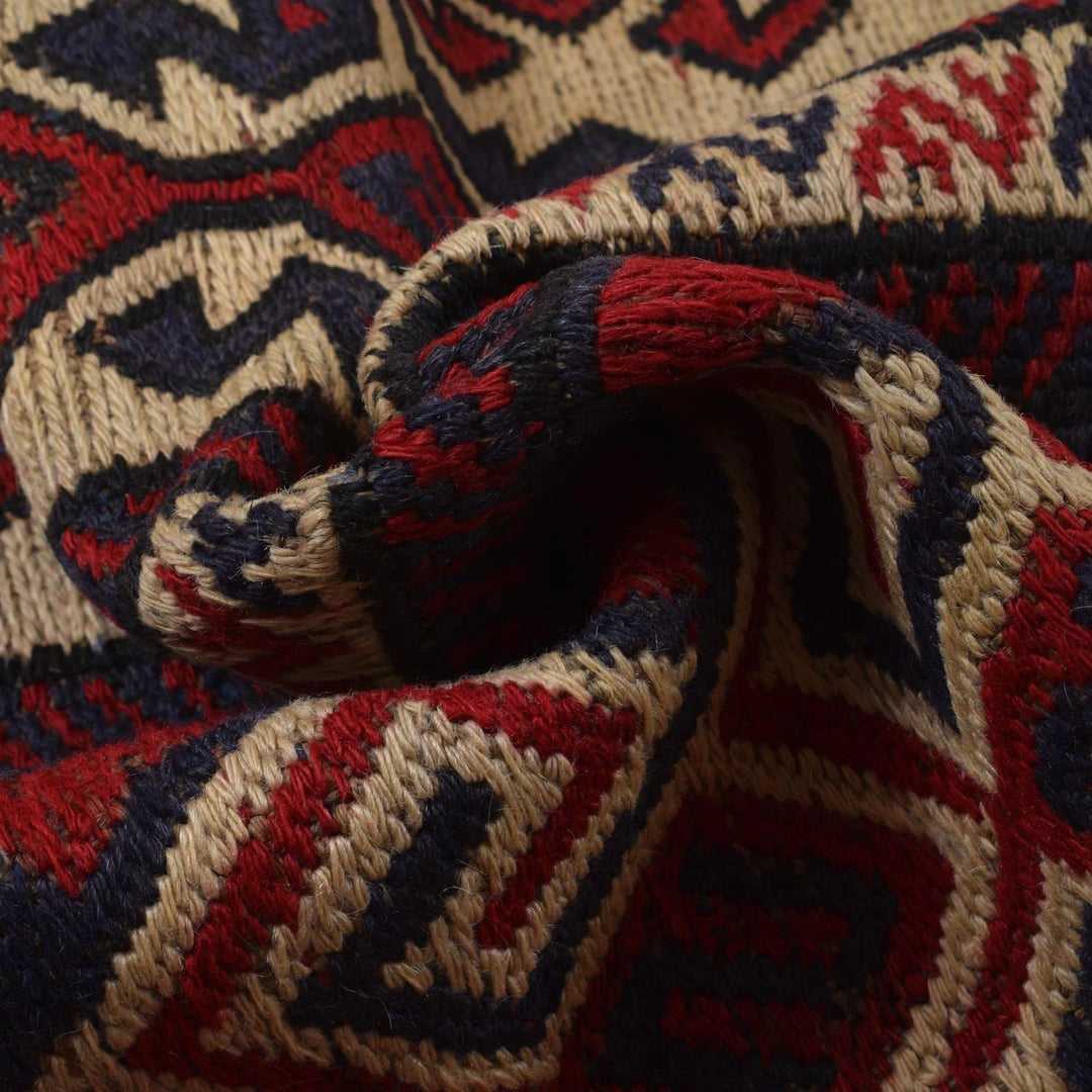 Afghan Kilim Rug 6'4" x 8'7" Flat-Weave | No. AL40885