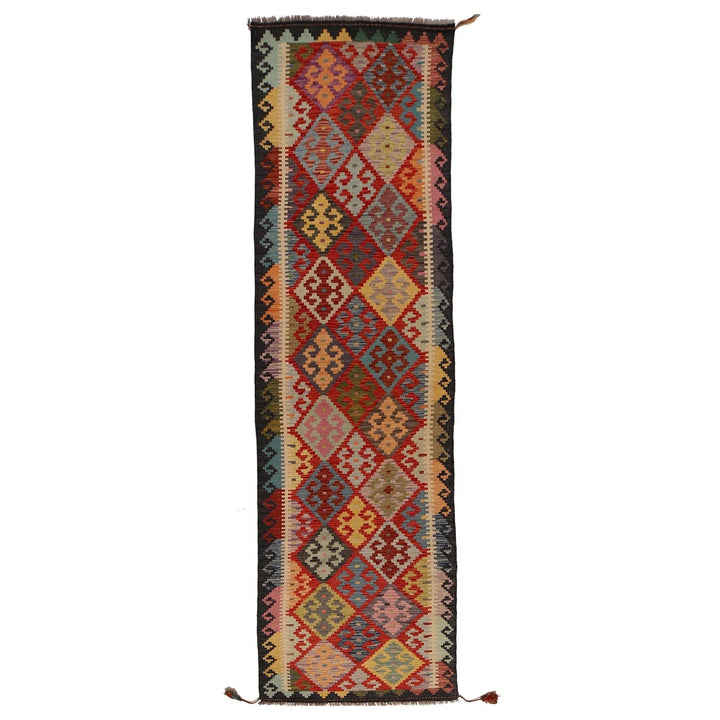 Afghan Kilim Rug 2' 9" x 10' 1" Flat-Weave | No. AL40929