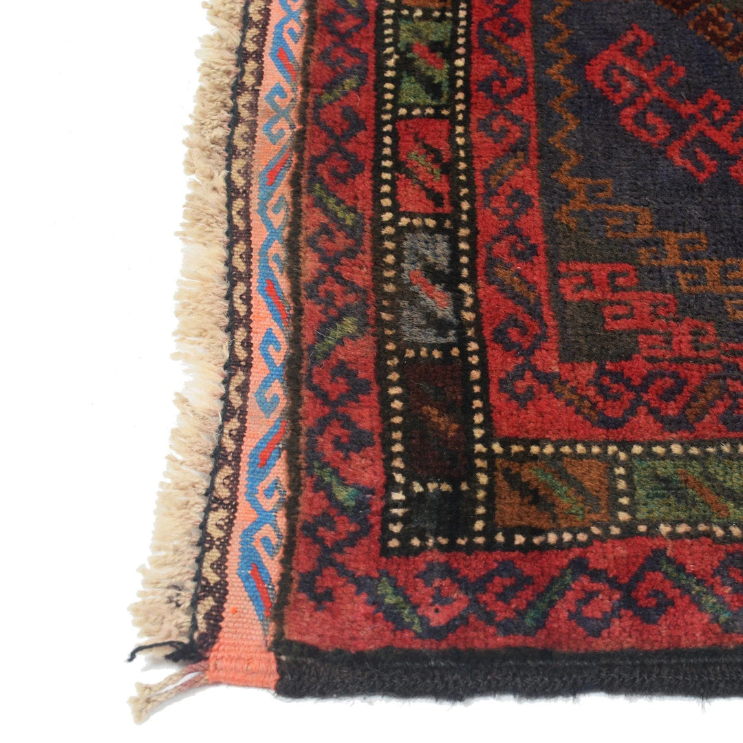 Afghan Baluchi Rug 2' 7" x 4' 5" Hand-Knotted | No. AL40991