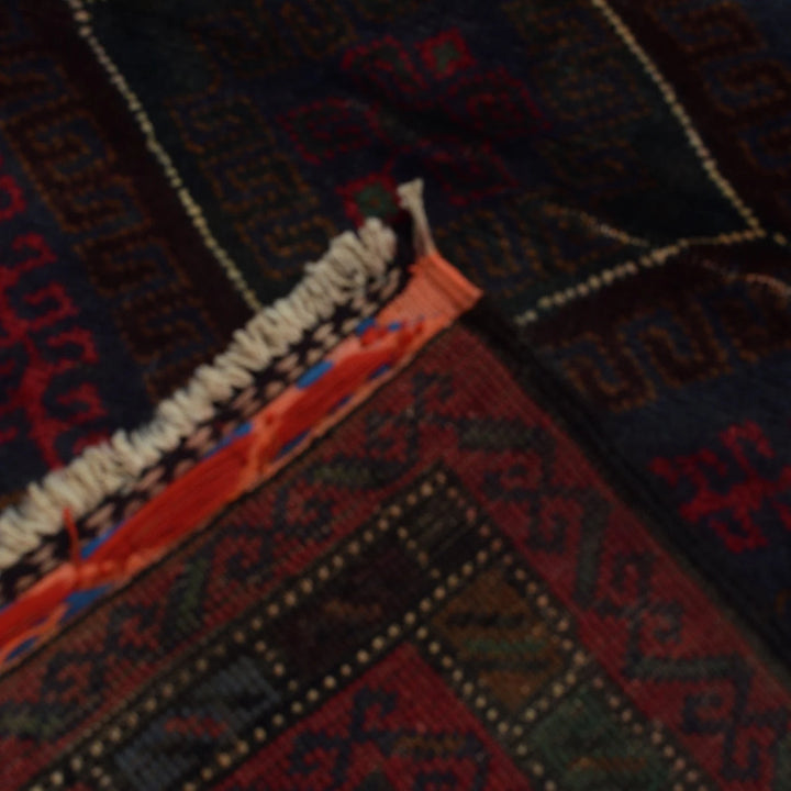 Afghan Baluchi Rug 2' 7" x 4' 5" Hand-Knotted | No. AL40991