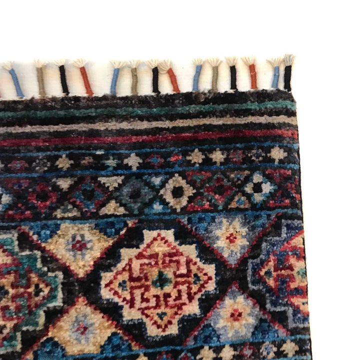 Afghan Gabbeh Rug 5' 7" x 8' 2" Hand-Knotted | No. AL41175