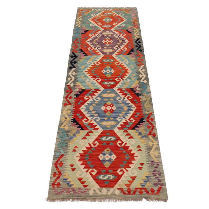 Afghan Kilim Runner 2' 10" x 9' 11" Flat-Weave | No. AL41187