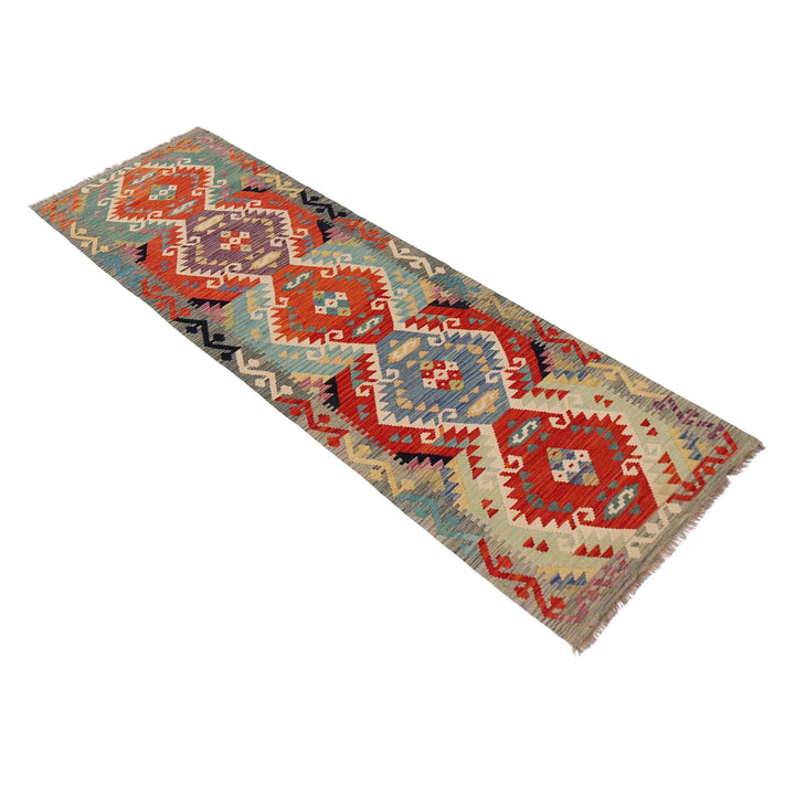 Afghan Kilim Runner 2' 10" x 9' 11" Flat-Weave | No. AL41187