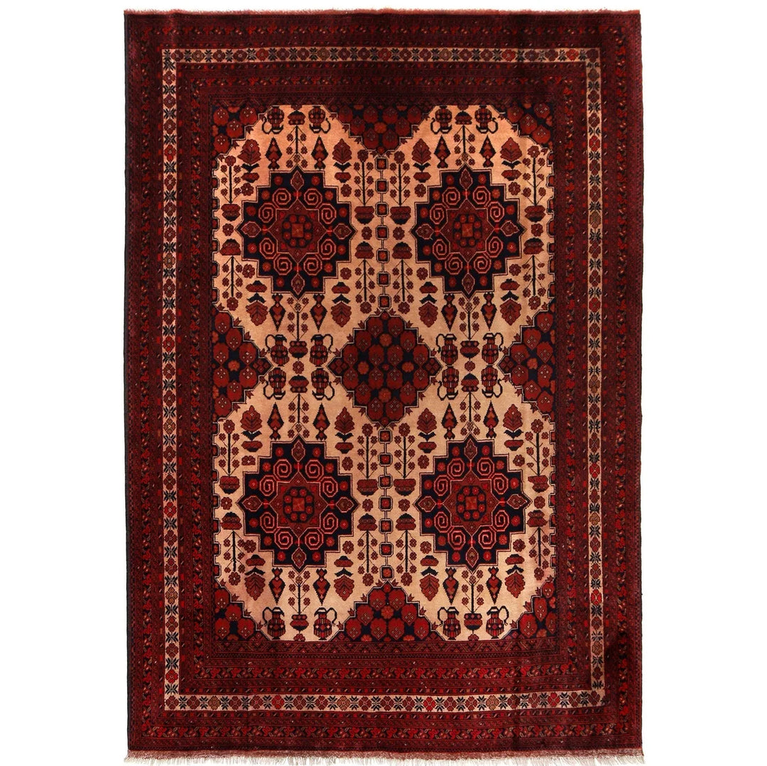 Handwoven Khal Mohammadi Afghan Carpet 6' 6" x 9' 5" - No. AL41271