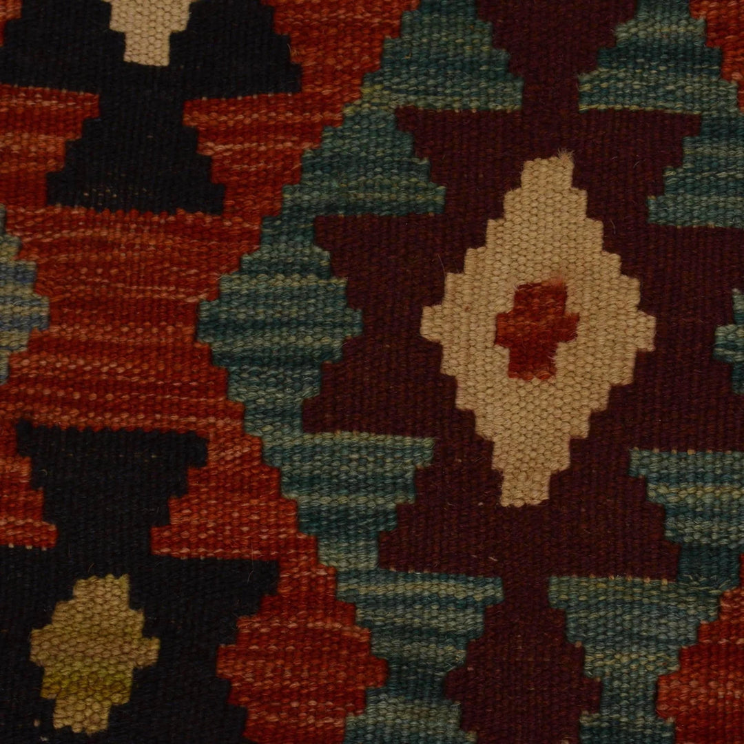 Afghan Vegetable Kilim Rug 4'11" x 6'10" Flat-Weave | No. AL41284